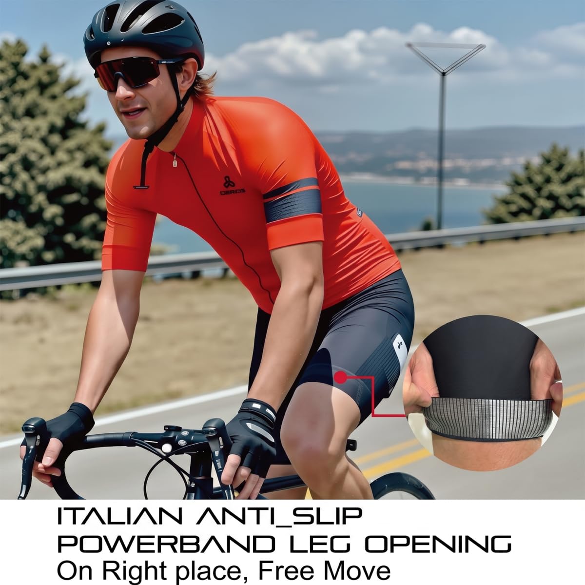 Mens 4D Padded Anti Chafe Compression Cycling Bib Shorts