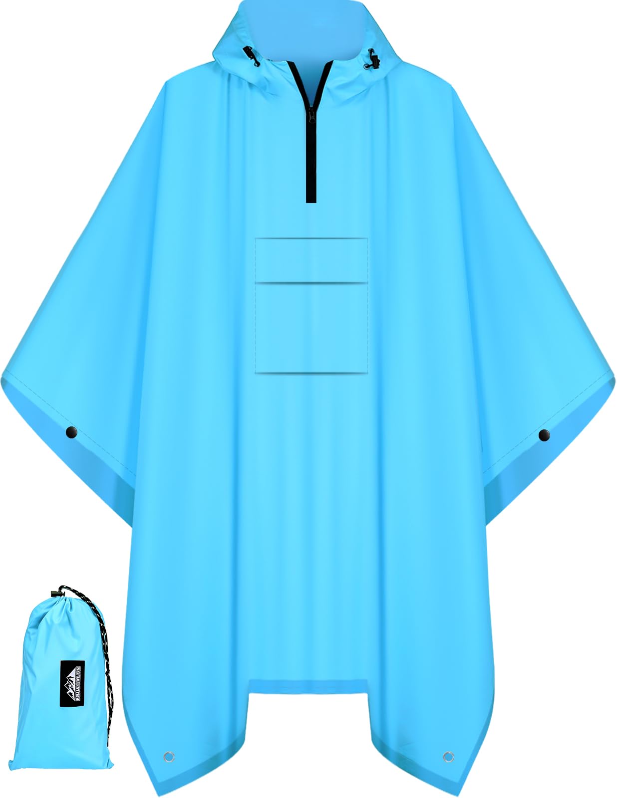 Waterproof 3 in 1 Rain Poncho and Ground Mat for Adults and Youth