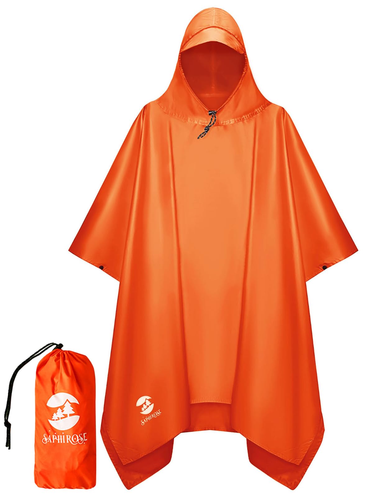Hooded Waterproof Rain Poncho for Men and Women