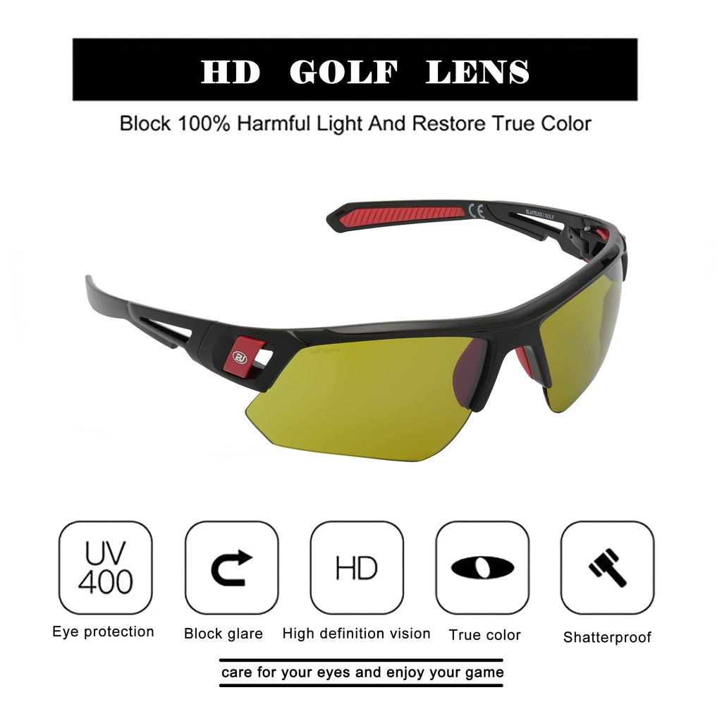 Wrap Semi Rimless Sports Sunglasses with UV400 Protection