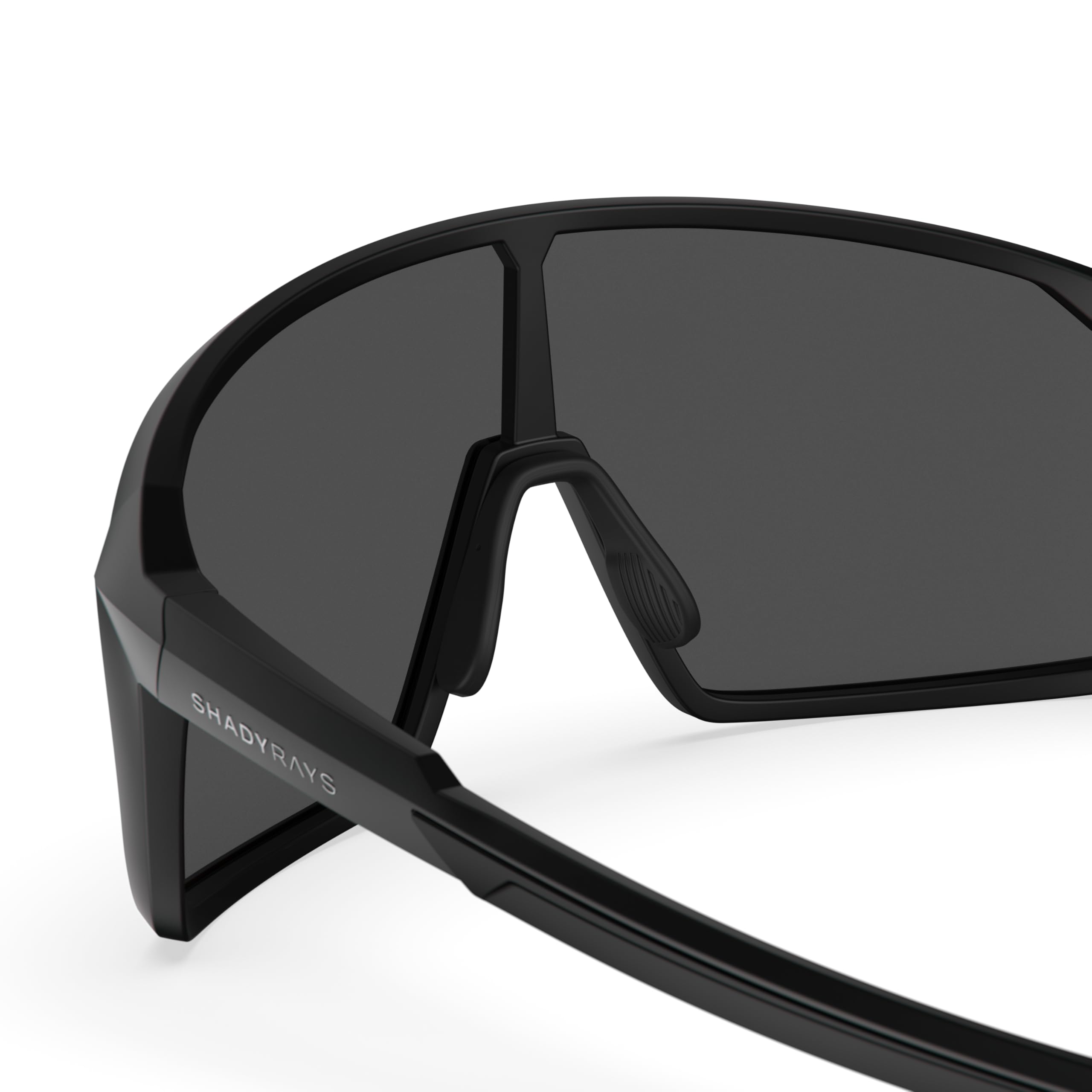 Mens Panoramic Polarized Shield Sunglasses with Single Lens