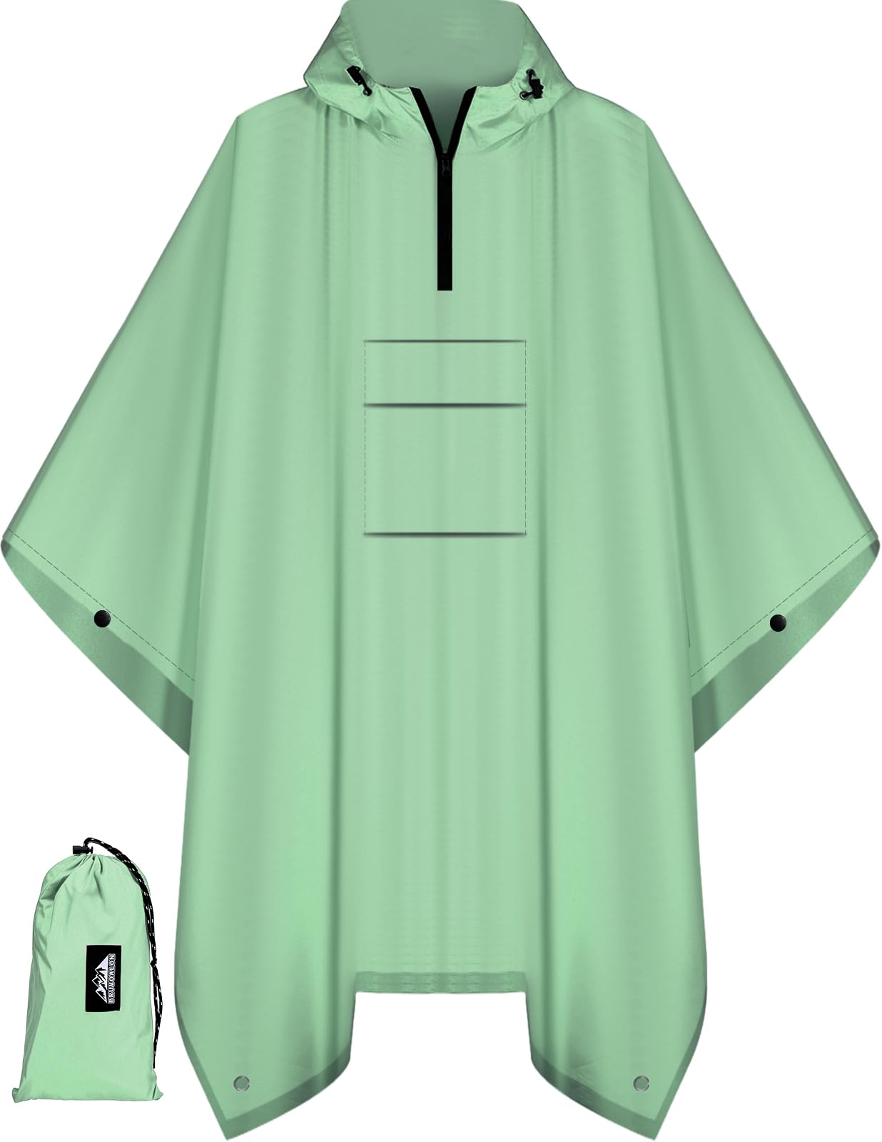 Waterproof 3 in 1 Rain Poncho and Ground Mat for Adults and Youth