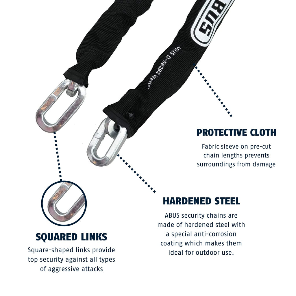 Hardened Steel Square Security Chain for Bikes Trailers and Motorcycles