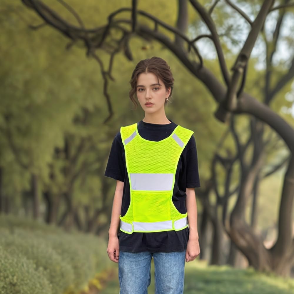 High Visibility Reflective Safety Vest with Pocket for Running and Biking
