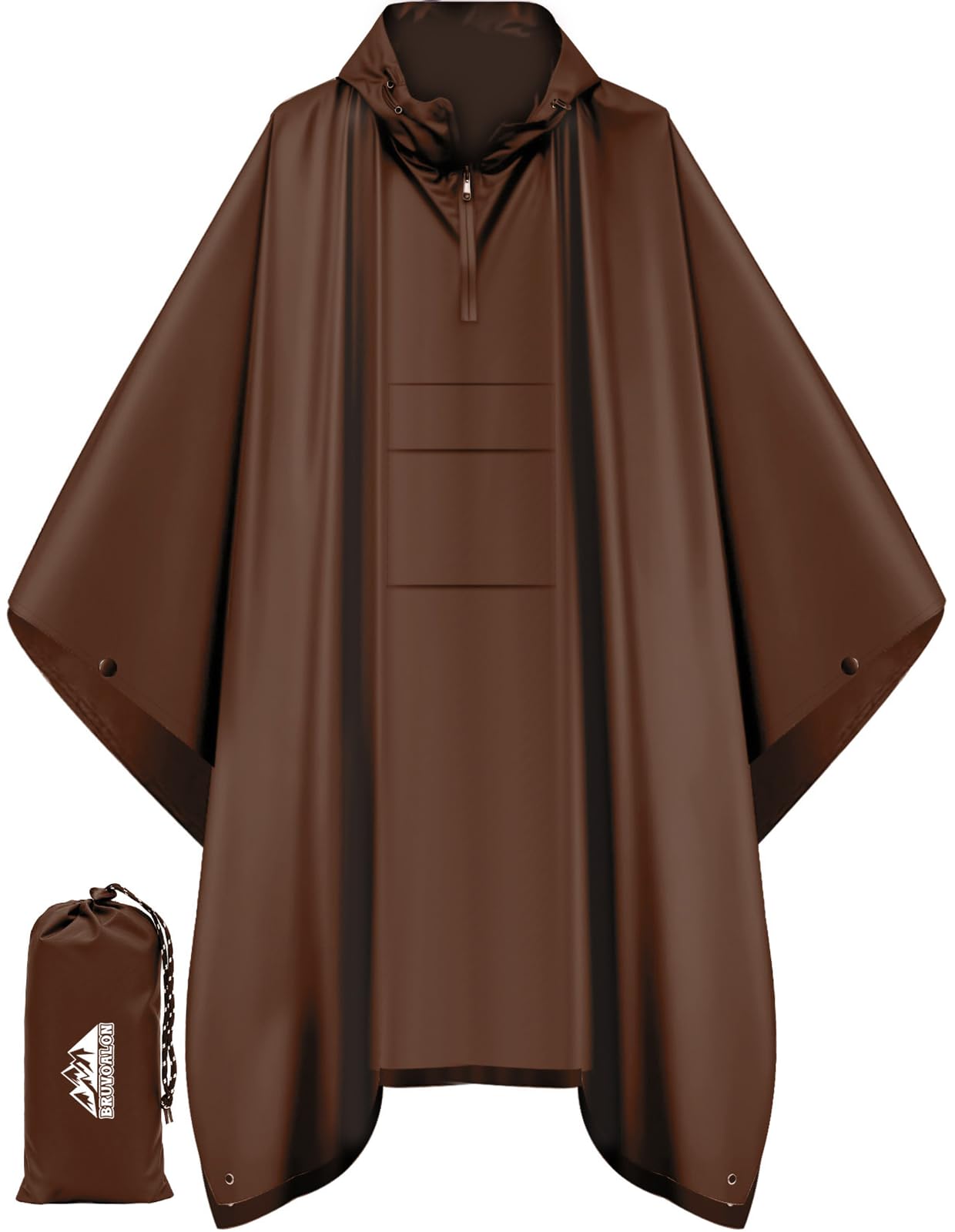 Waterproof 3 in 1 Rain Poncho and Ground Mat for Adults and Youth