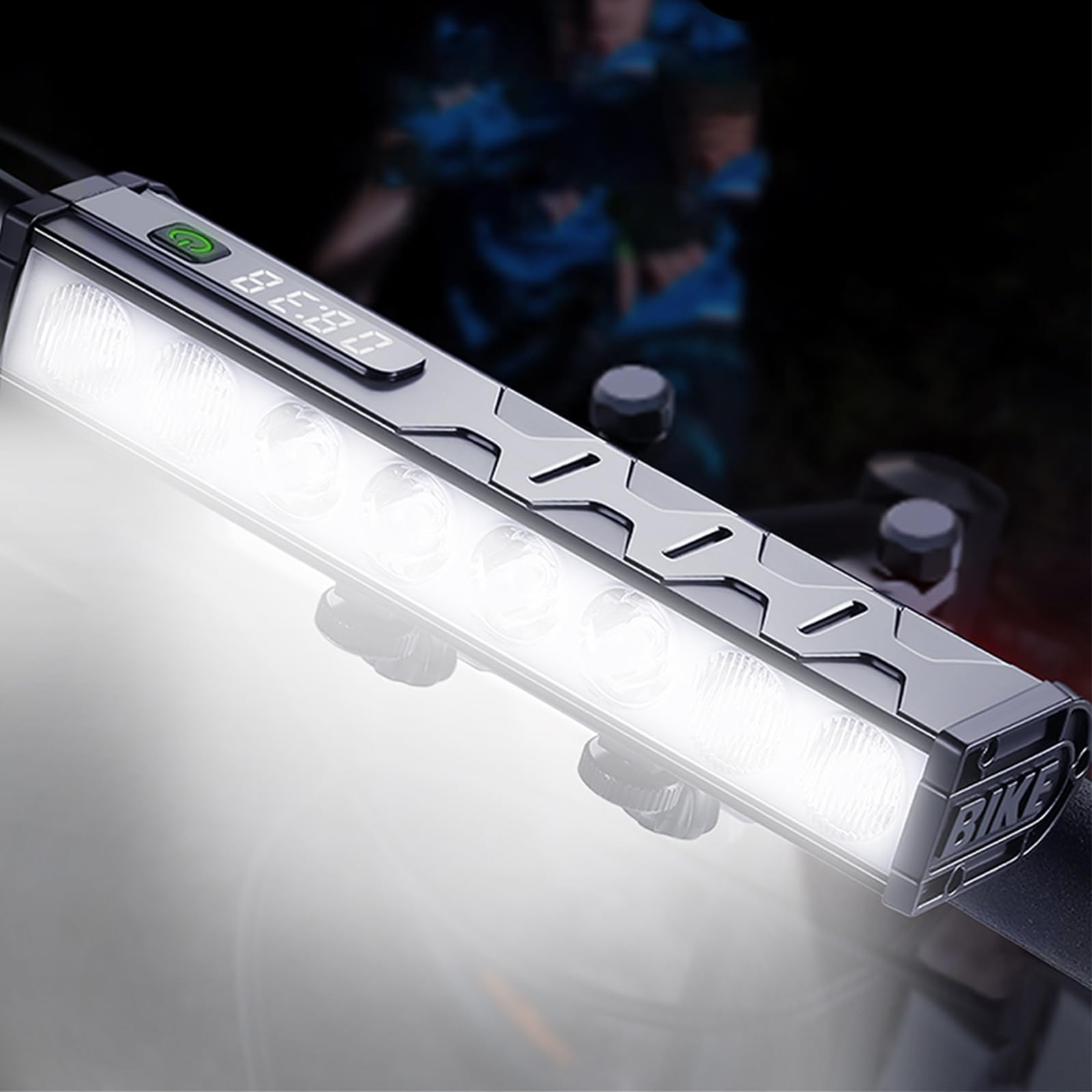 4800 Lumen USB Rechargeable Bike Light with Wide Beam Power Display