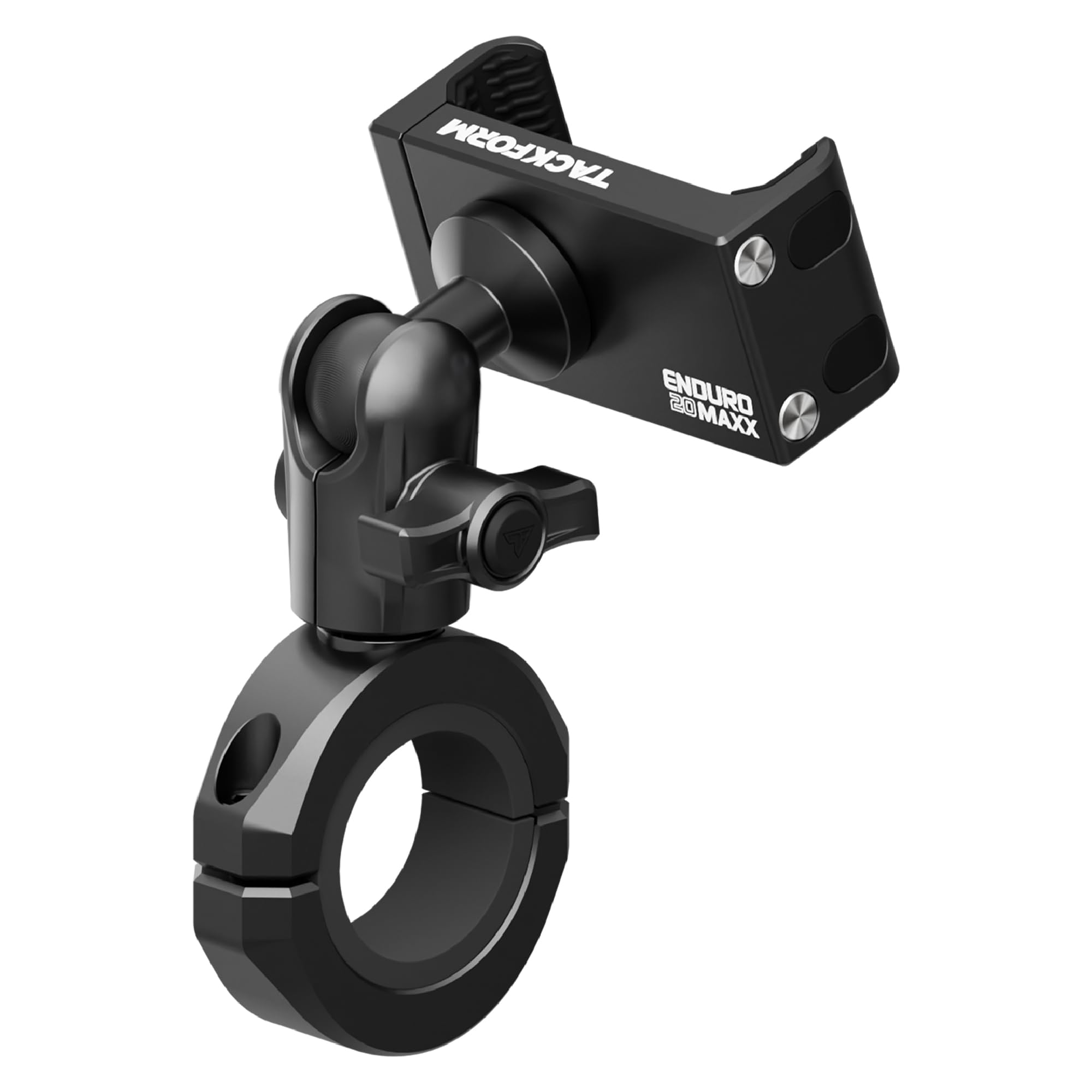 Motorcycle Phone Mount with Spring Cradle Universal Clamp and Short Arm