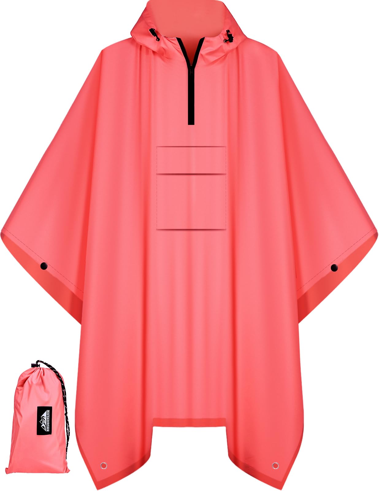 Waterproof 3 in 1 Rain Poncho and Ground Mat for Adults and Youth