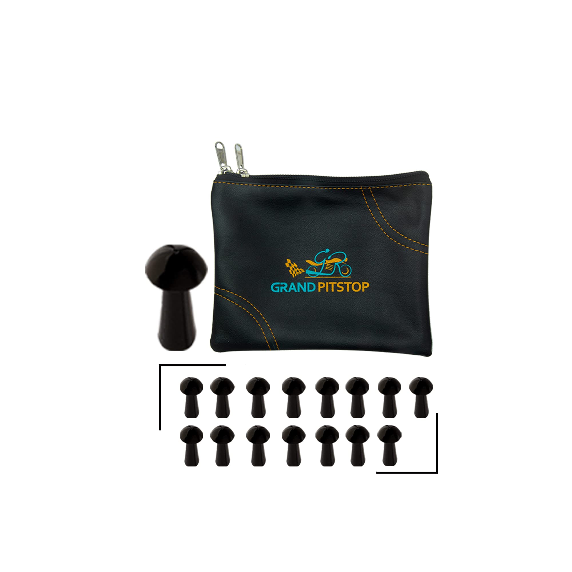 Tubeless Tire Repair Gun Kit with Mushroom Plugs for Cars and Motorcycles
