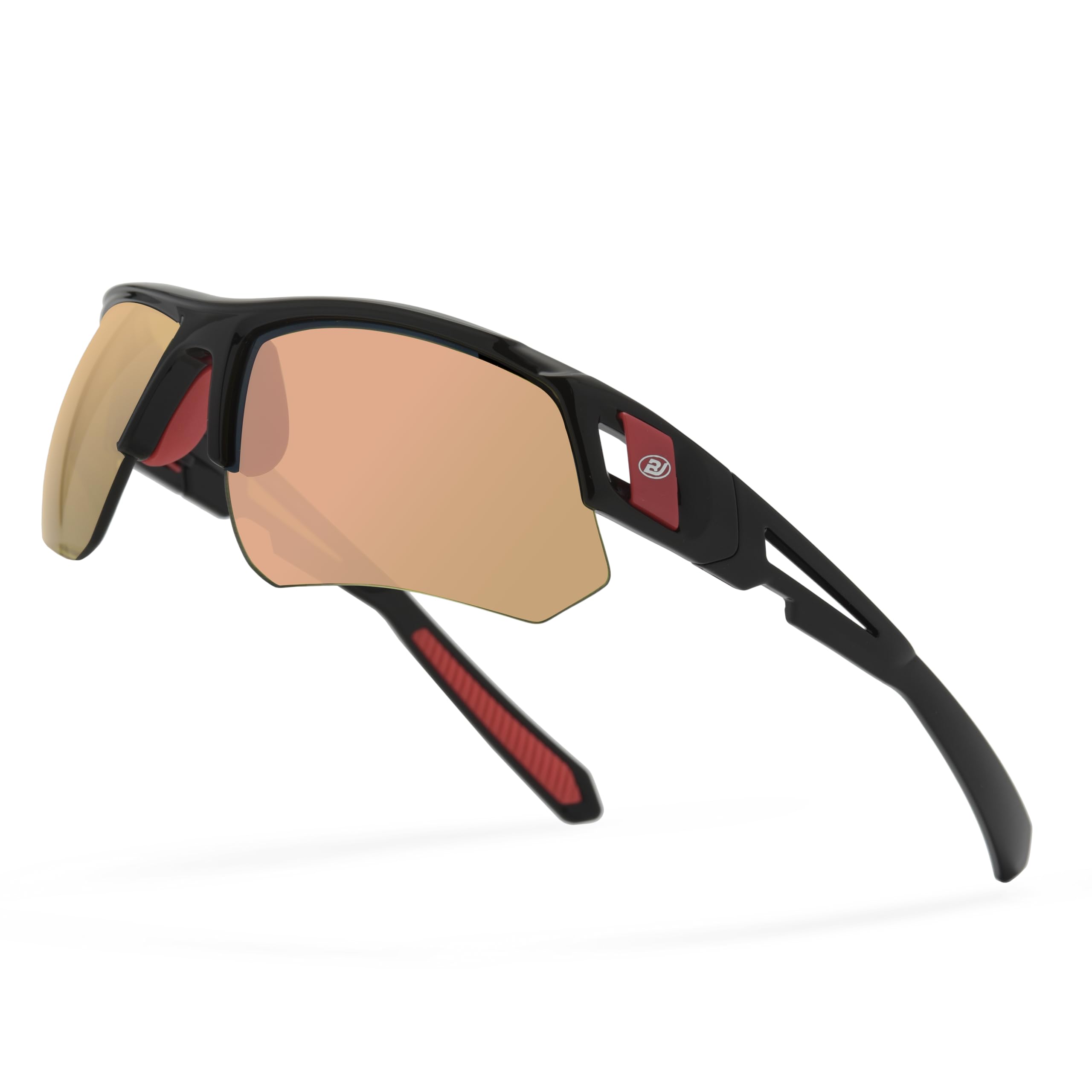 Wrap Semi Rimless Sports Sunglasses with UV400 Protection