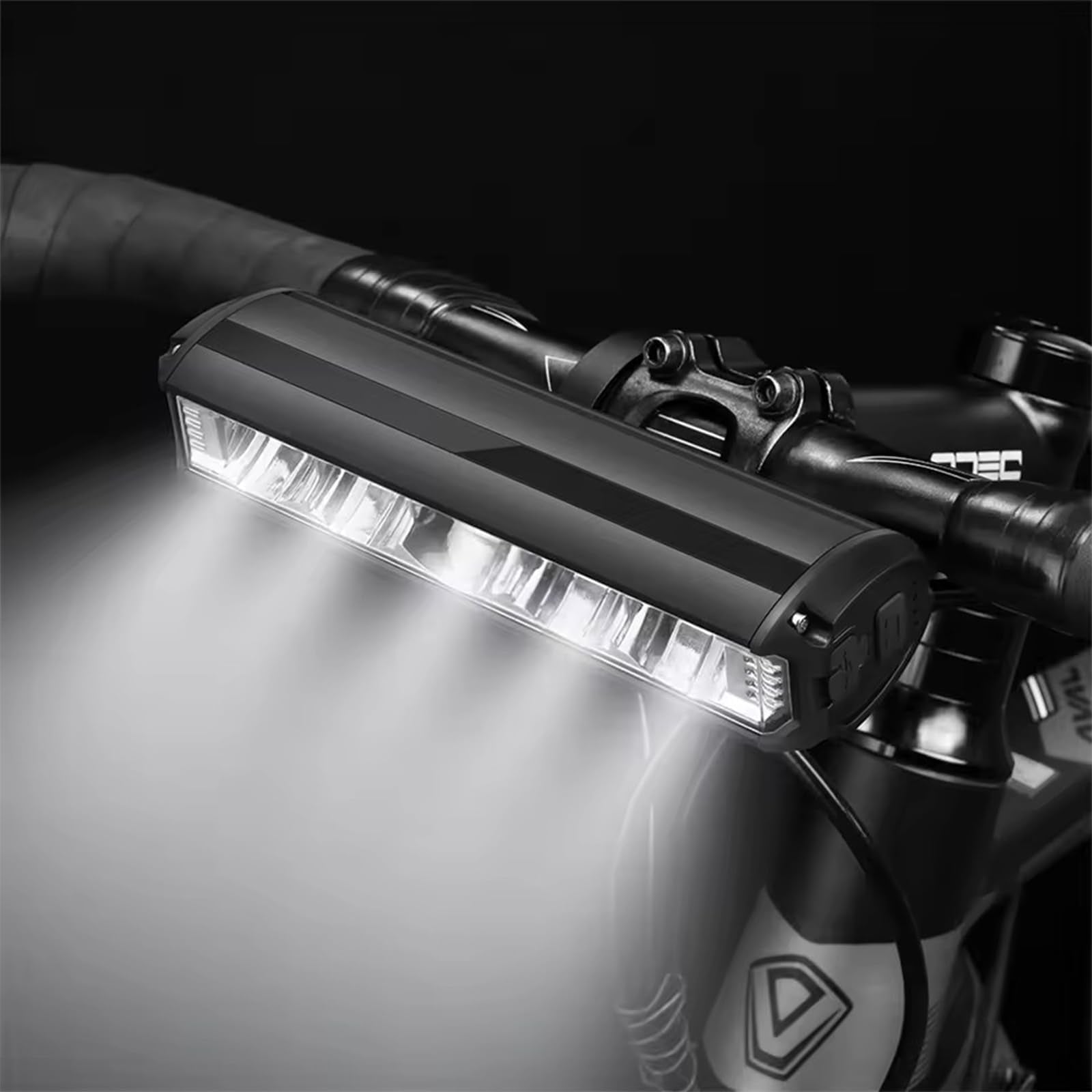 4800 Lumen USB Rechargeable Bike Light with Wide Beam Power Display