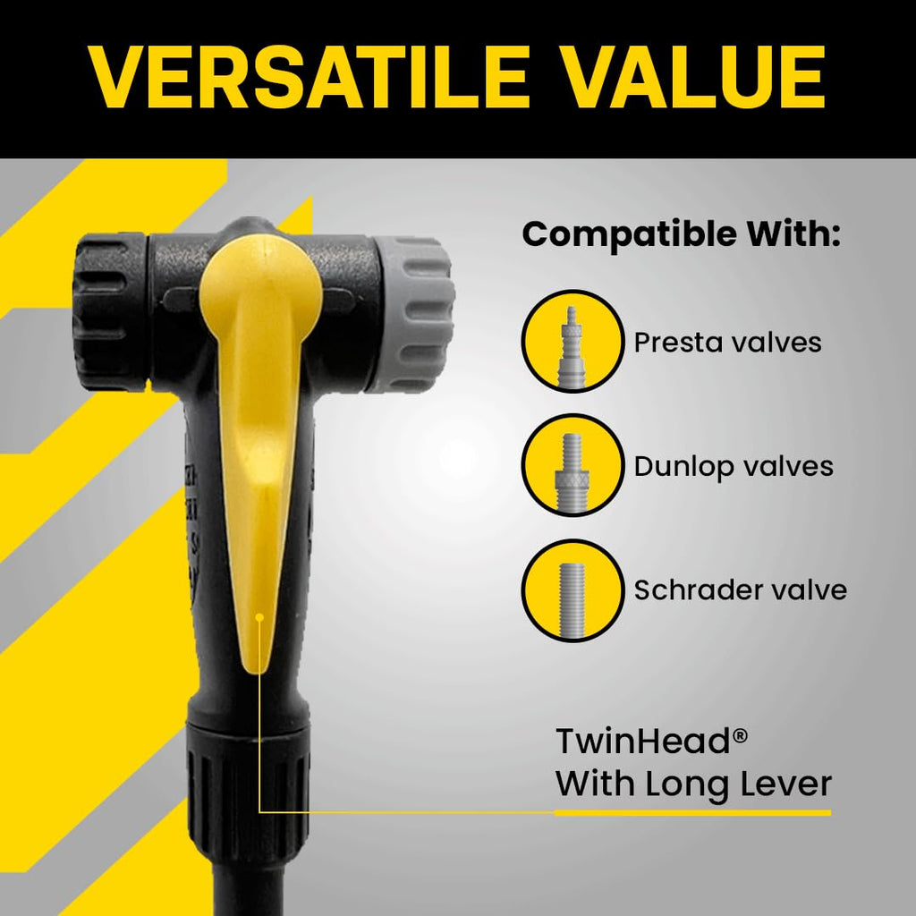 160 PSI Bicycle Floor Pump for Presta Schrader and Dunlop Valves