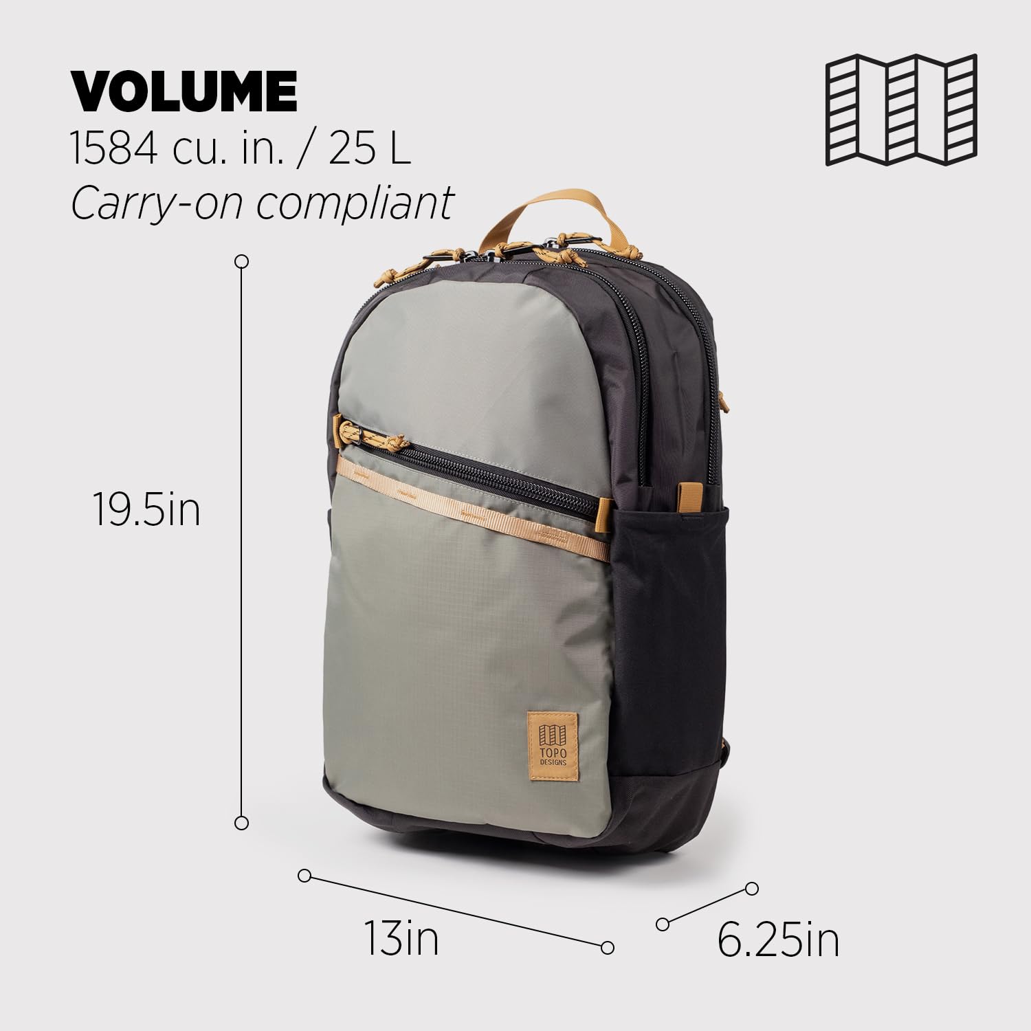 Rugged 25L Recycled Nylon Commuter Backpack with Laptop Sleeve