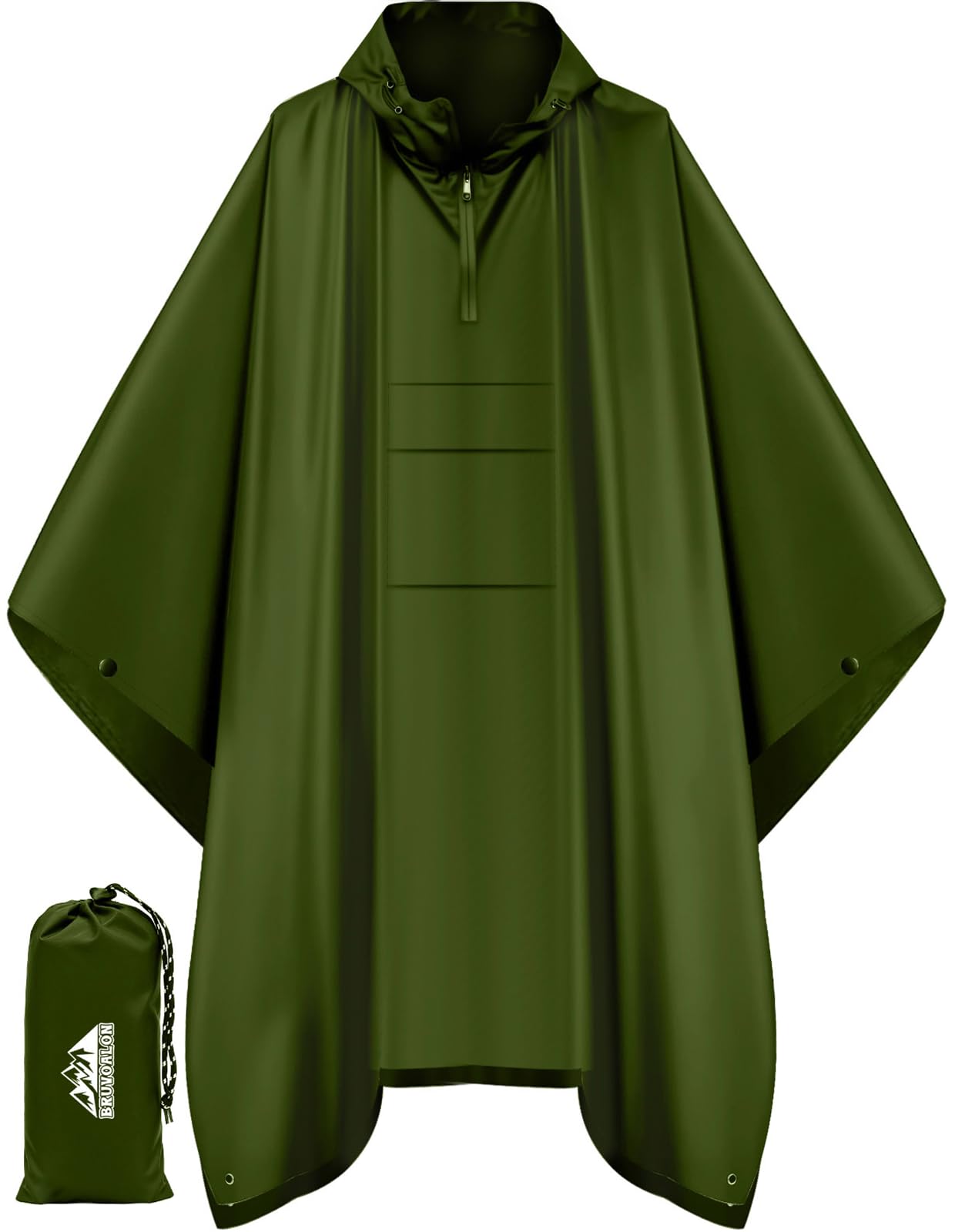 Waterproof 3 in 1 Rain Poncho and Ground Mat for Adults and Youth