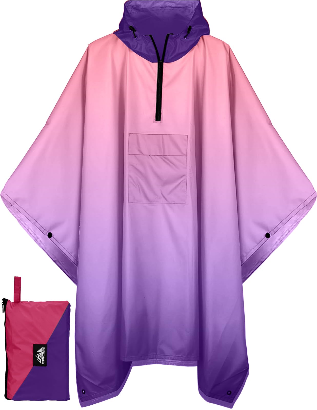 Waterproof 3 in 1 Rain Poncho and Ground Mat for Adults and Youth