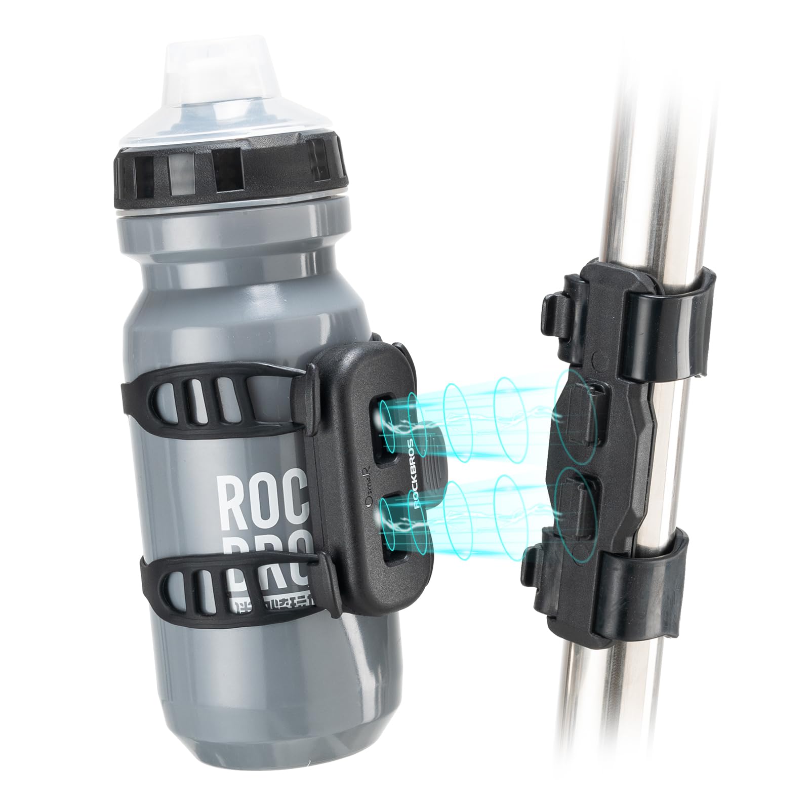 Magnetic Strap Bike Water Bottle Holder with Quick Release Button