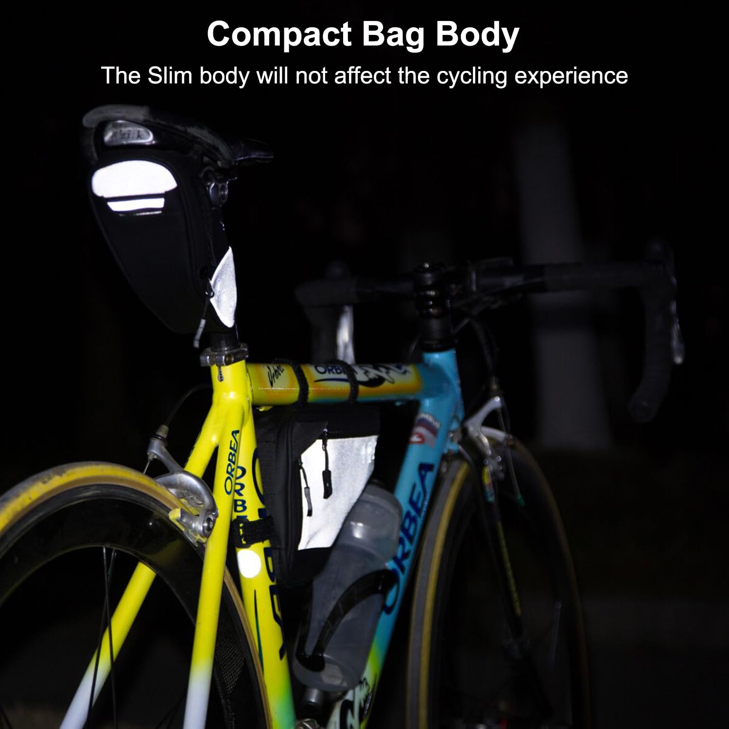 2L Water Resistant Reflective Bike Frame Storage Bag