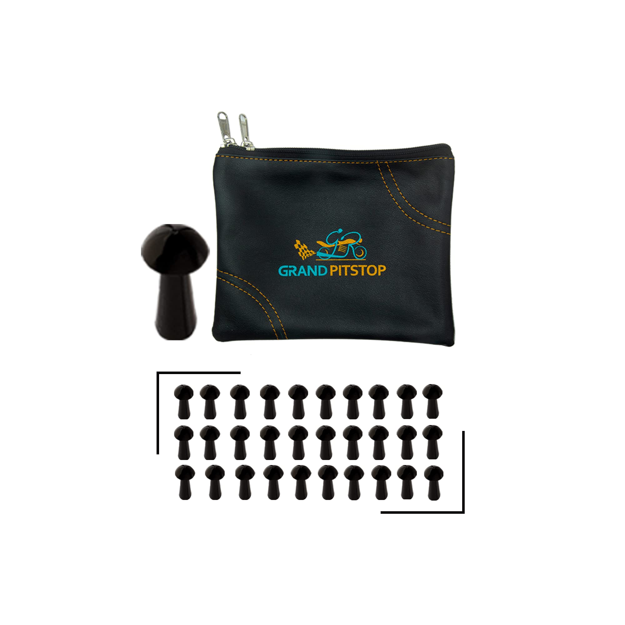 Tubeless Tire Repair Gun Kit with Mushroom Plugs for Cars and Motorcycles
