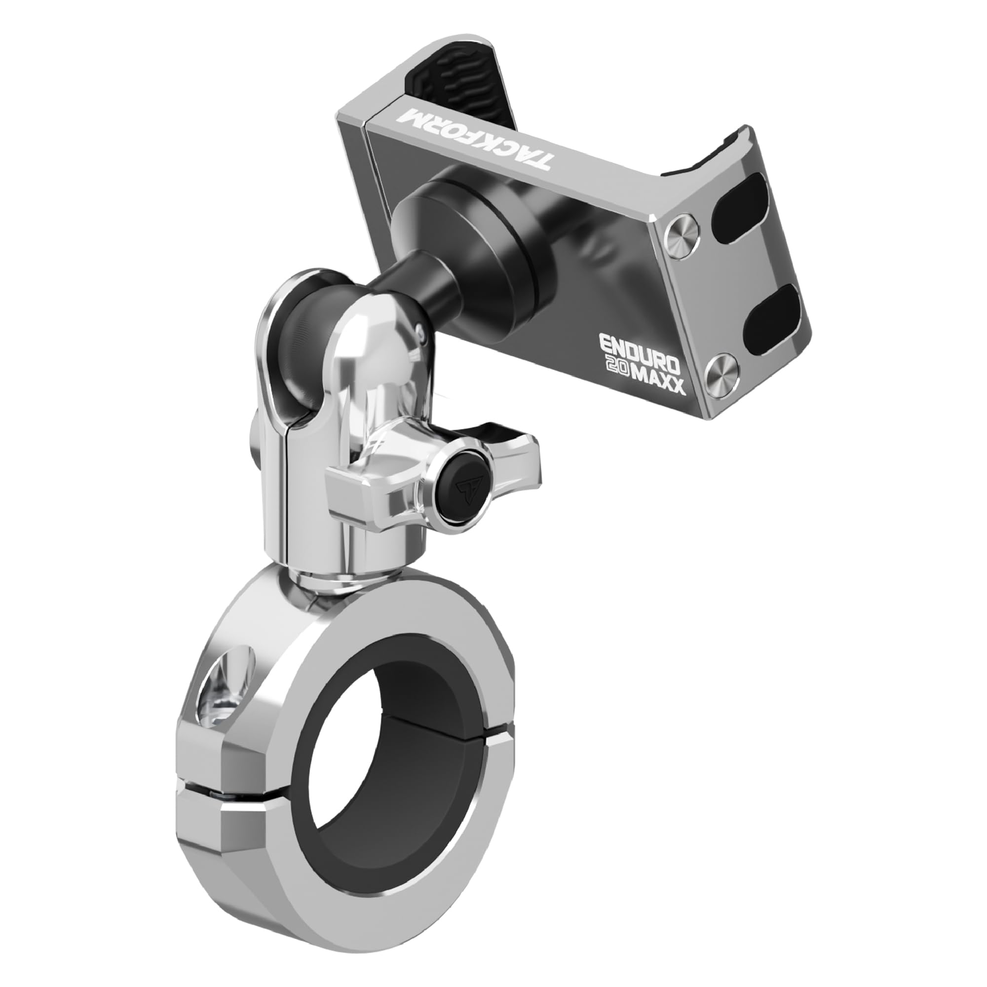 Motorcycle Phone Mount with Spring Cradle Universal Clamp and Short Arm