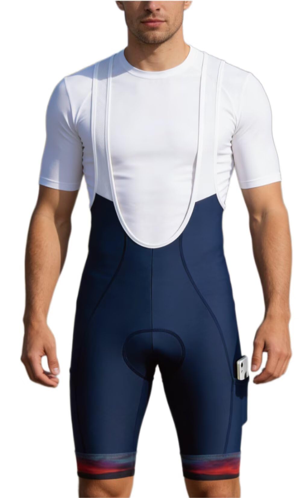 Mens 4D Padded Anti Chafe Compression Cycling Bib Shorts