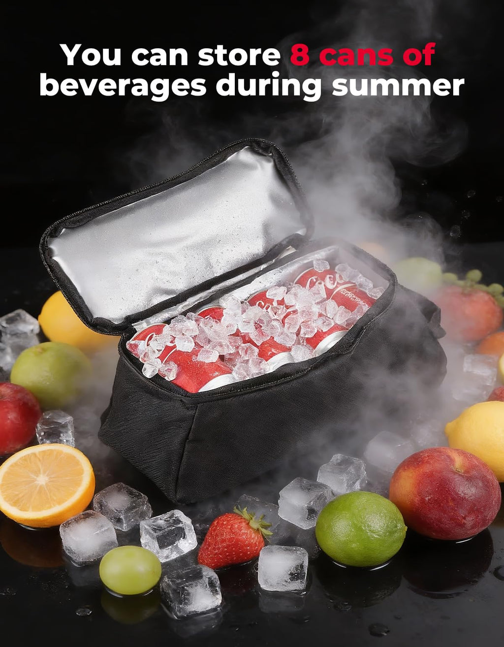Water Resistant Rear Bike Rack Bag with Removable Cooler and Shoulder Strap