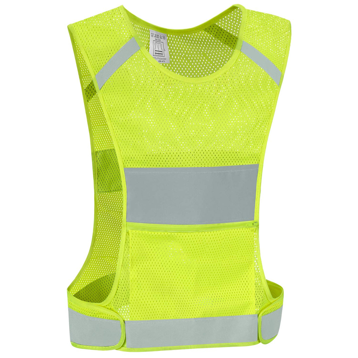 High Visibility Reflective Safety Vest with Pocket for Running and Biking