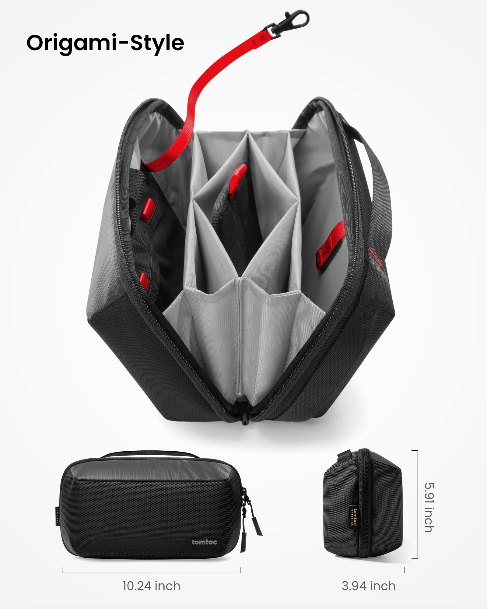 Electronic Accessory Organizer Pouch for Cables Chargers and Small Devices
