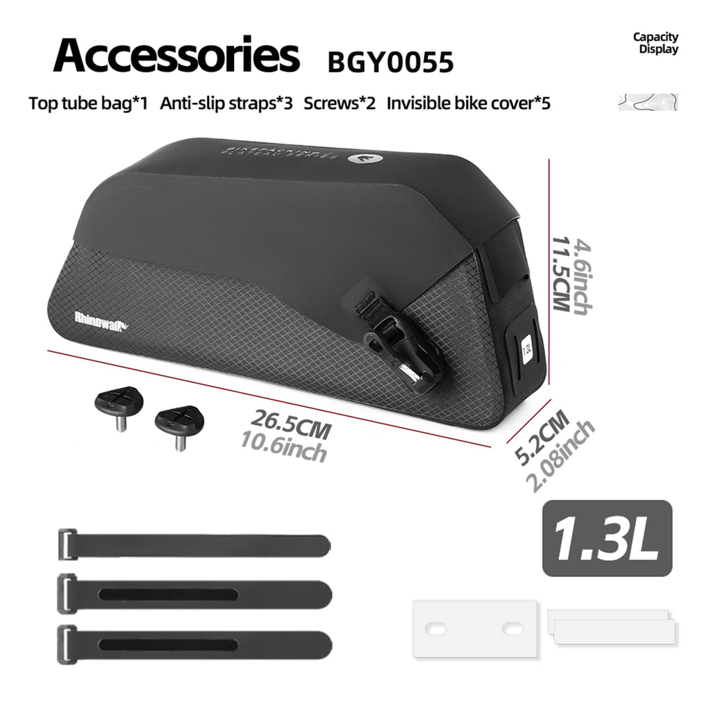 Waterproof Top Tube and Triangle Frame Bags for Road Gravel Mountain Bikes
