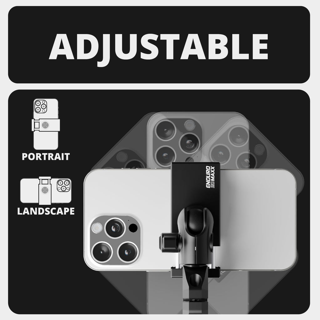 Motorcycle Phone Mount with Spring Cradle Universal Clamp and Short Arm