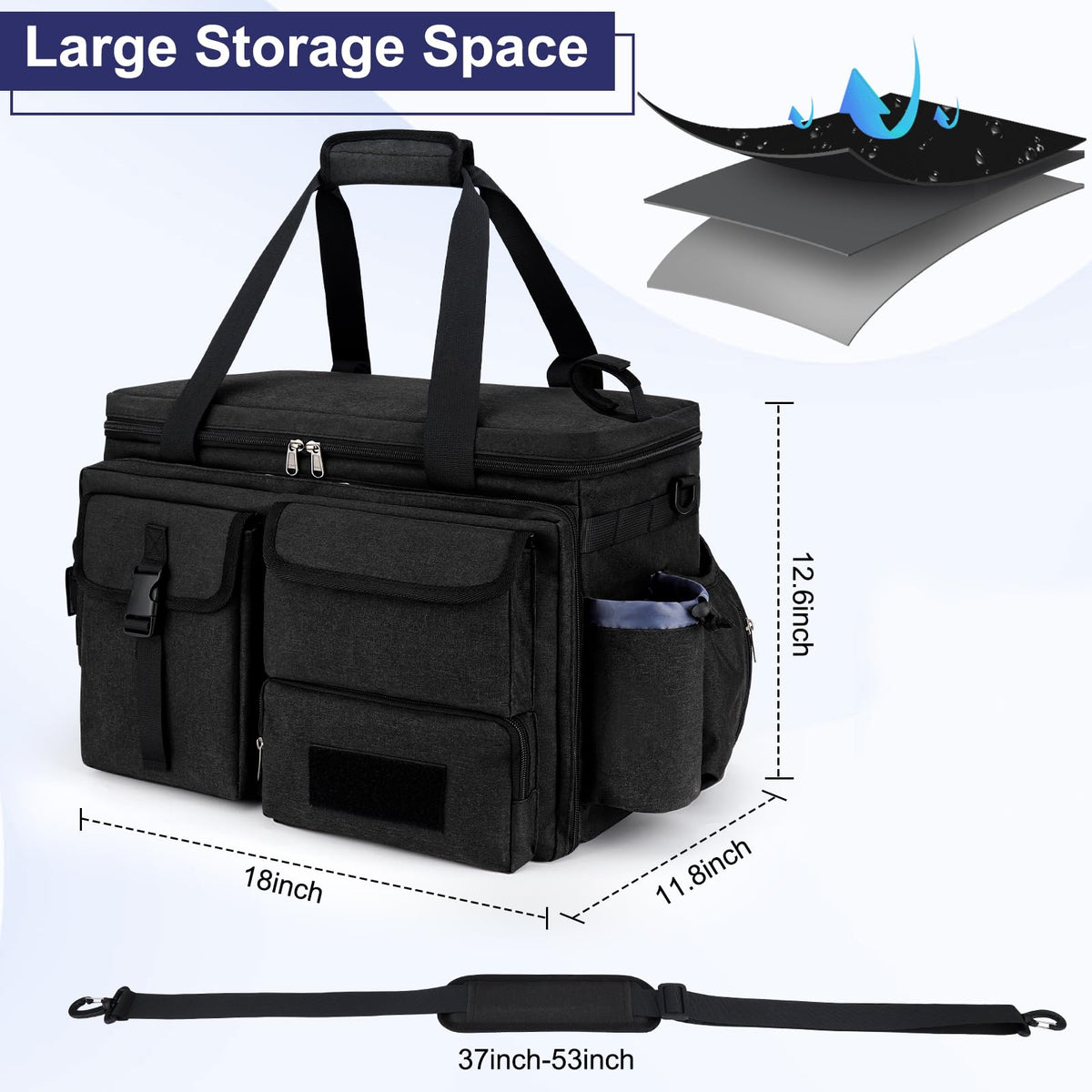 Law Enforcement Patrol Bag and Front Seat Organizer for Police Gear