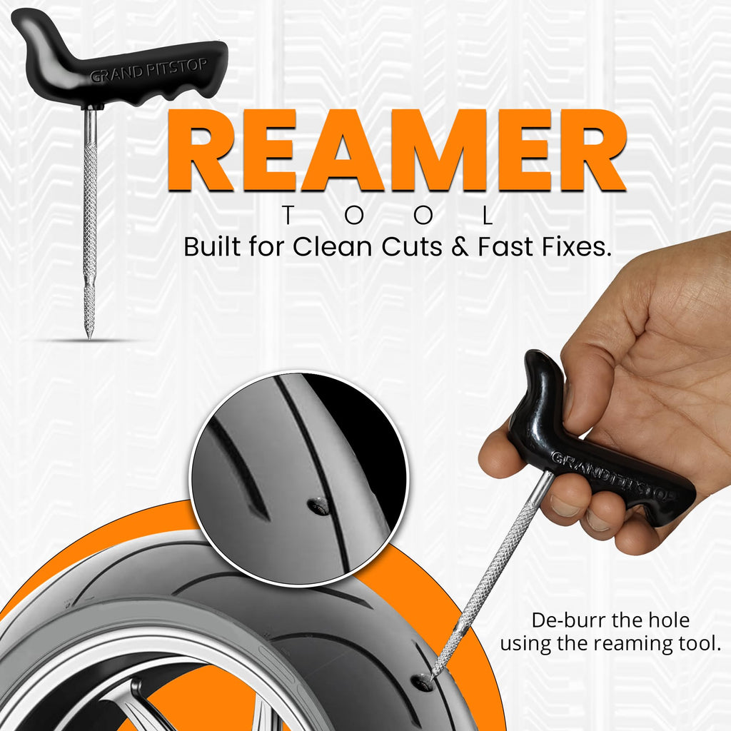 Tubeless Tire Repair Gun Kit with Mushroom Plugs for Cars and Motorcycles