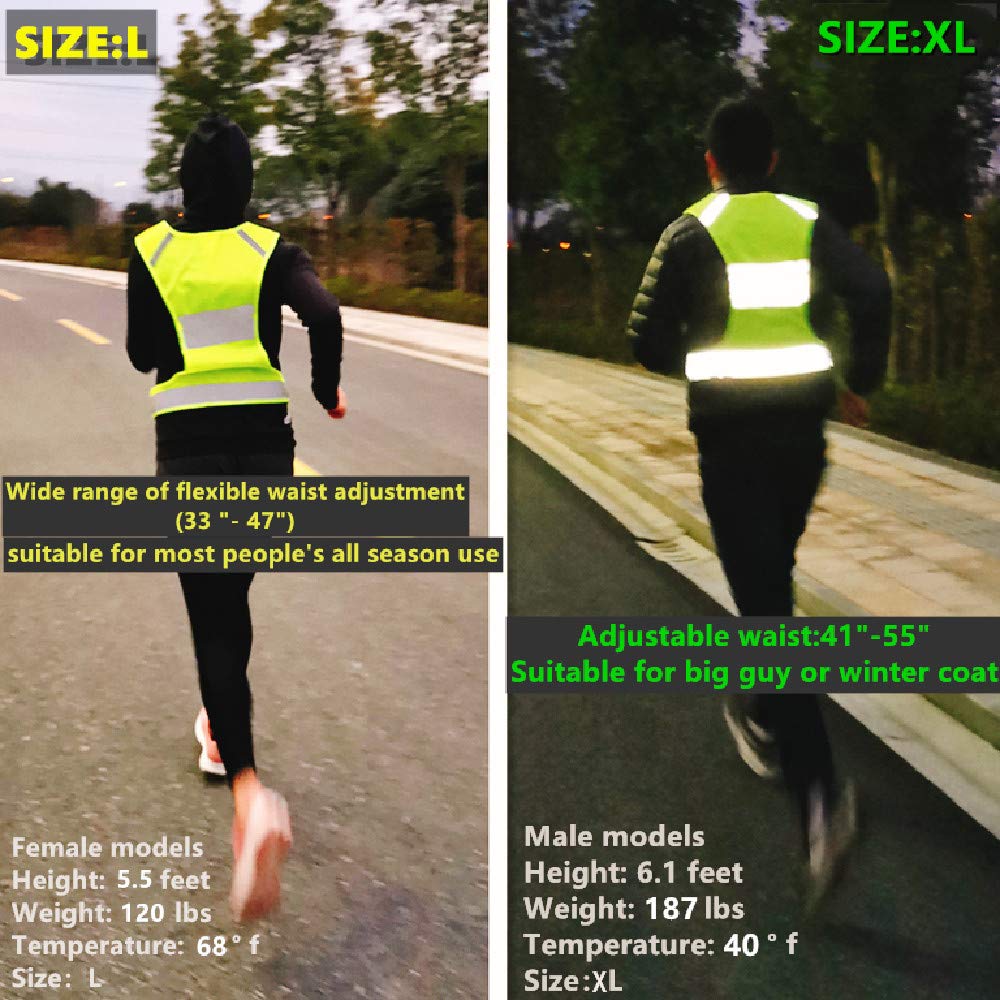 High Visibility Reflective Safety Vest with Pocket for Running and Biking