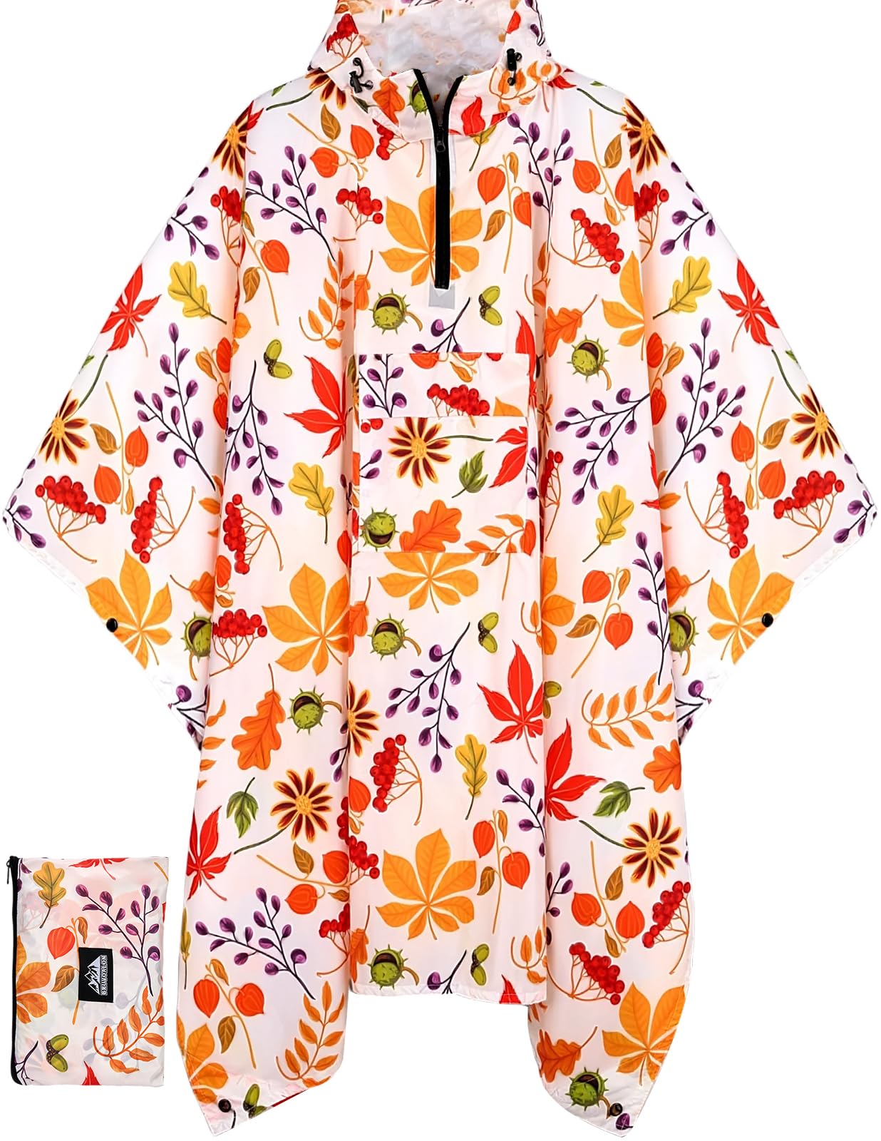 Waterproof 3 in 1 Rain Poncho and Ground Mat for Adults and Youth