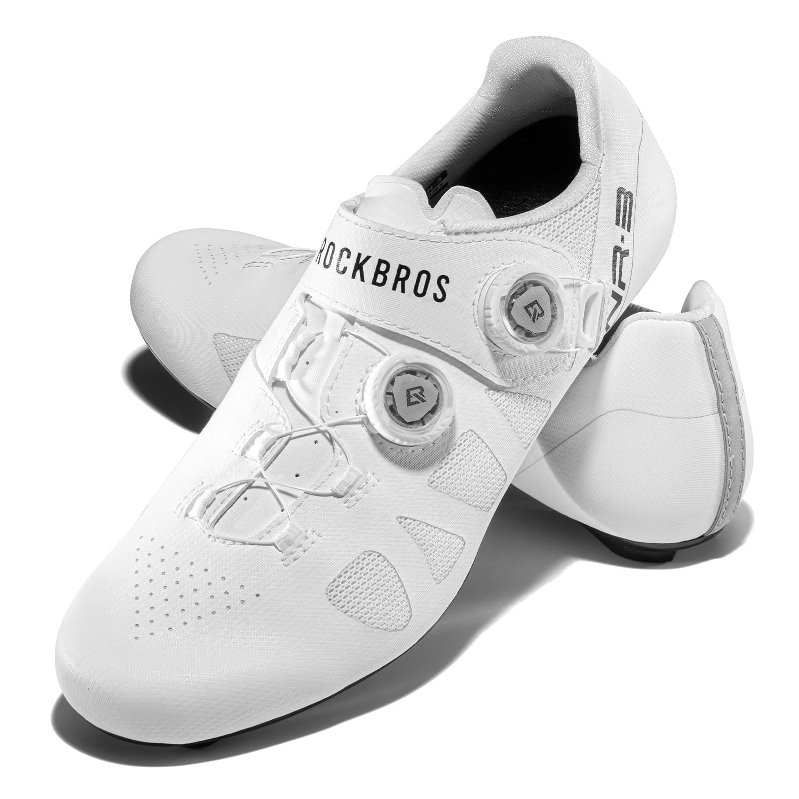 Unisex Breathable Clipless Road Cycling Shoes with Dual Dial Closure