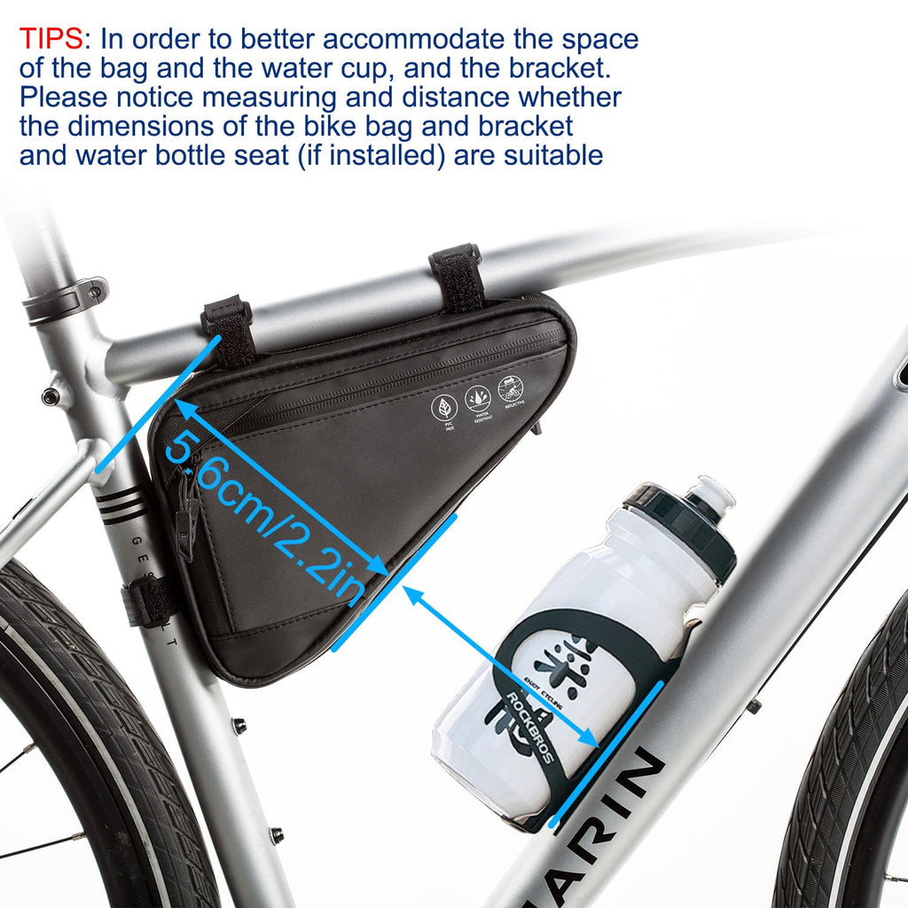 2L Water Resistant Reflective Bike Frame Storage Bag