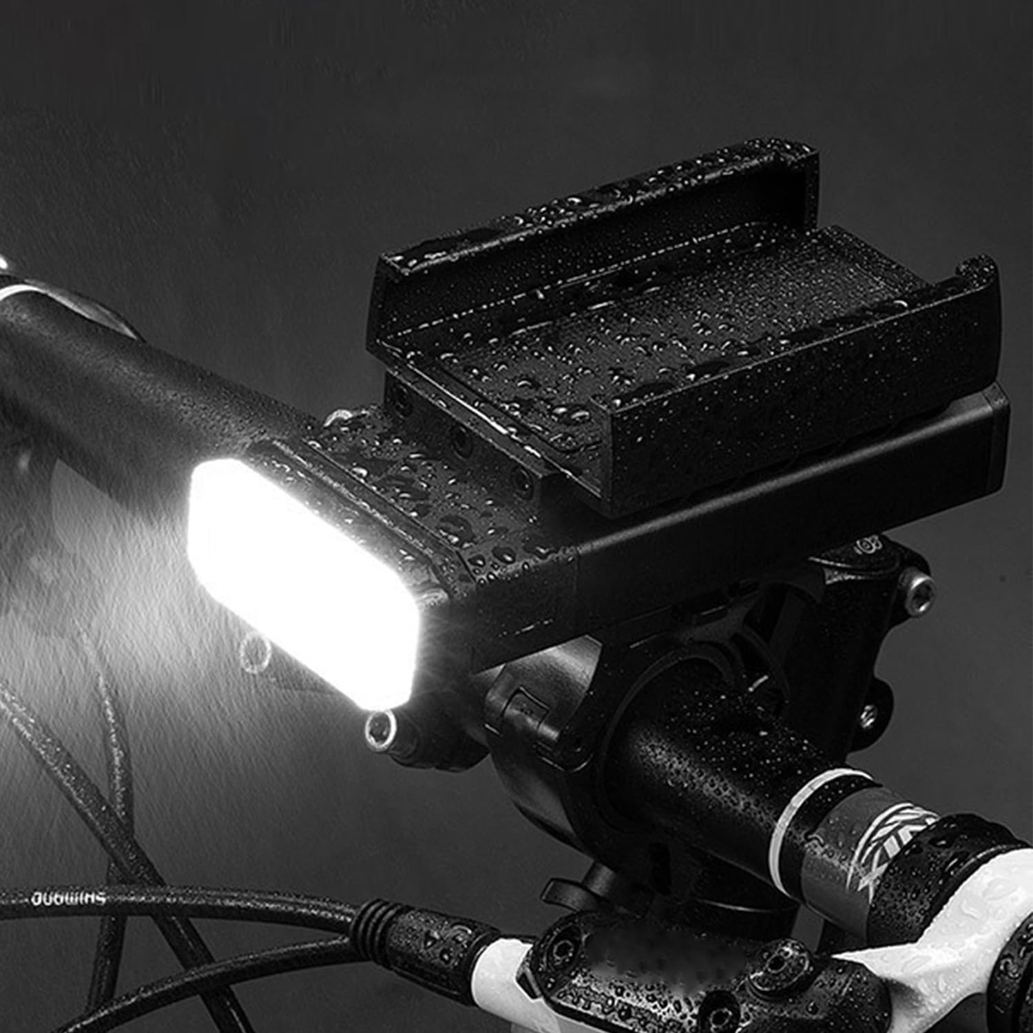 4800 Lumen USB Rechargeable Bike Light with Wide Beam Power Display