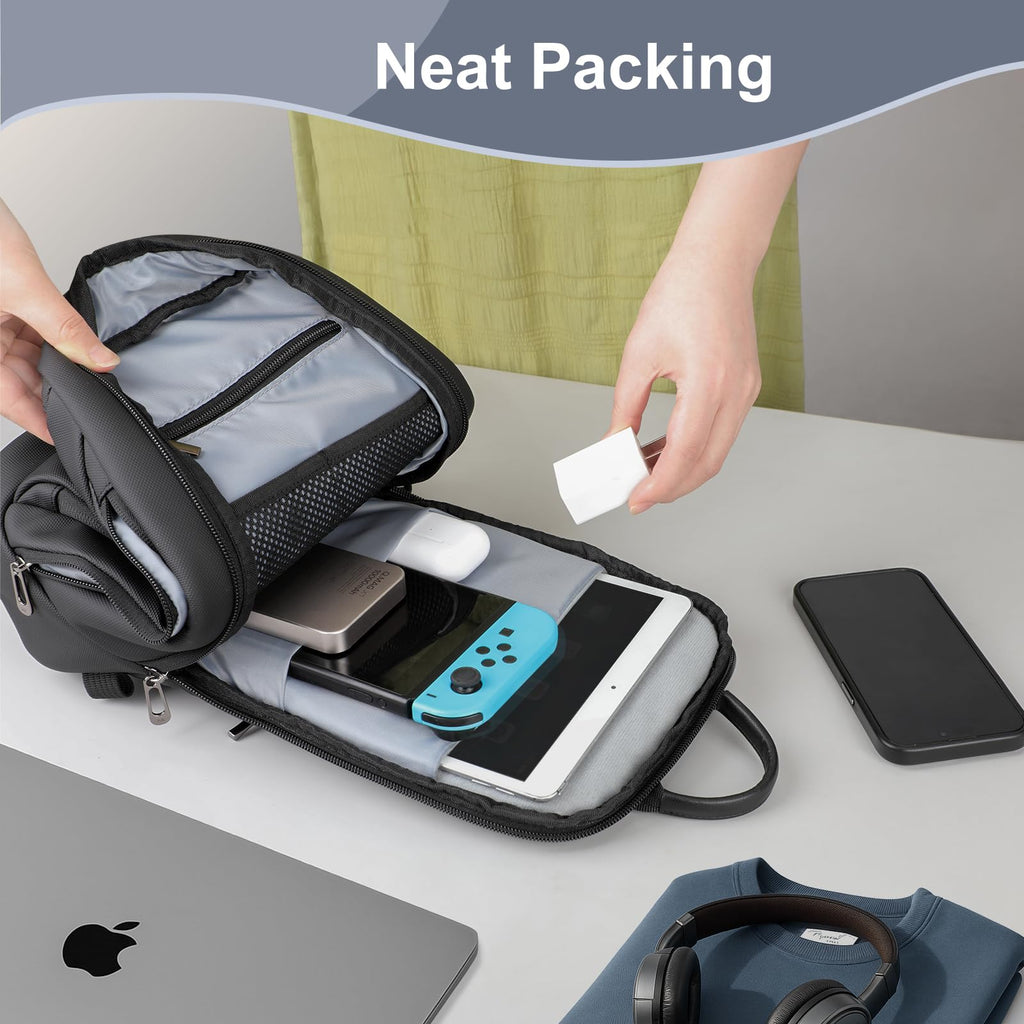 Waterproof Utility Crossbody Sling Bag for Men with Secure Anti Theft Pocket