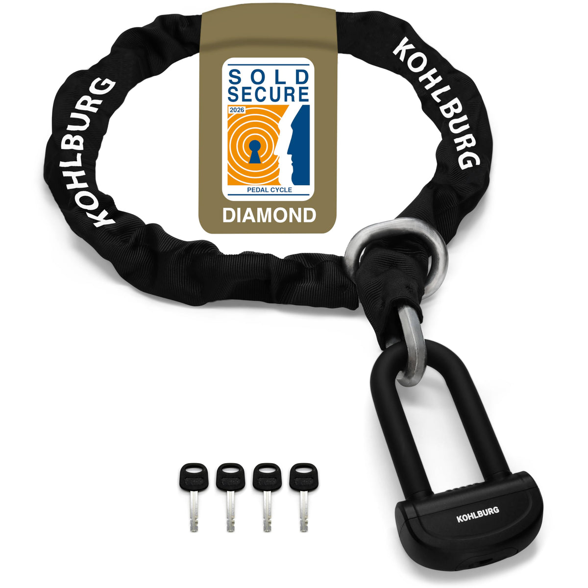 Heavy Duty 7 Foot Steel Security Chain Lock for Motorcycles and Ebikes