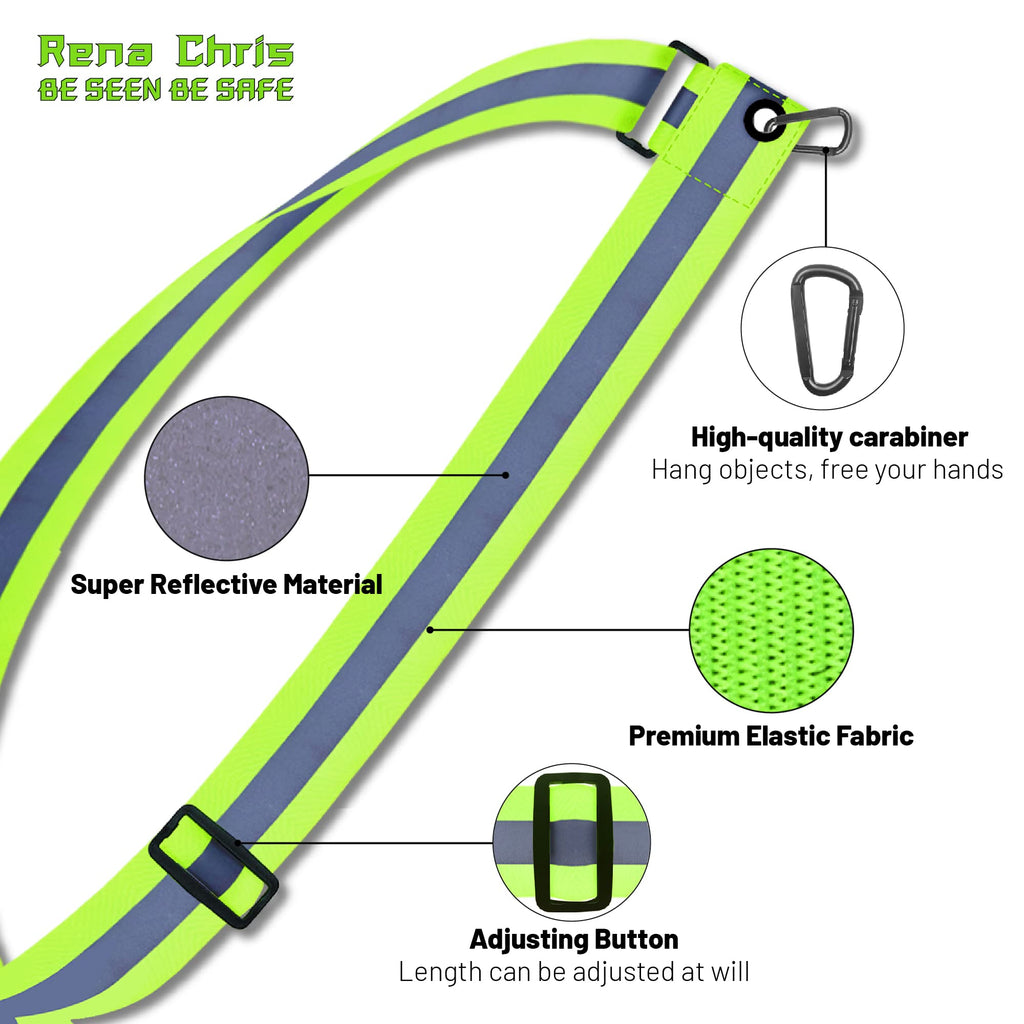 Reflective Sash Belt and Armband for Night Running and Dog Walking
