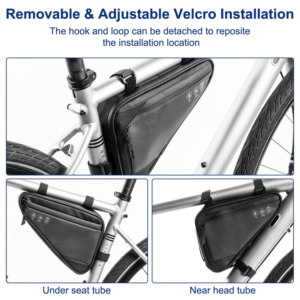 2L Water Resistant Reflective Bike Frame Storage Bag