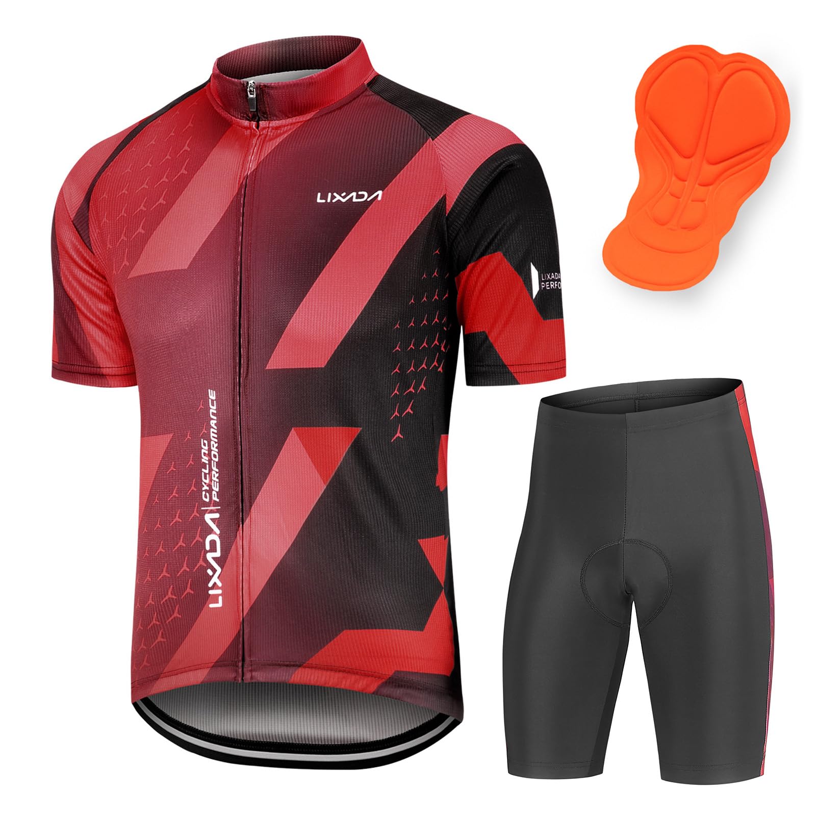 Mens Quick Dry Cycling Jersey and Padded Shorts Set
