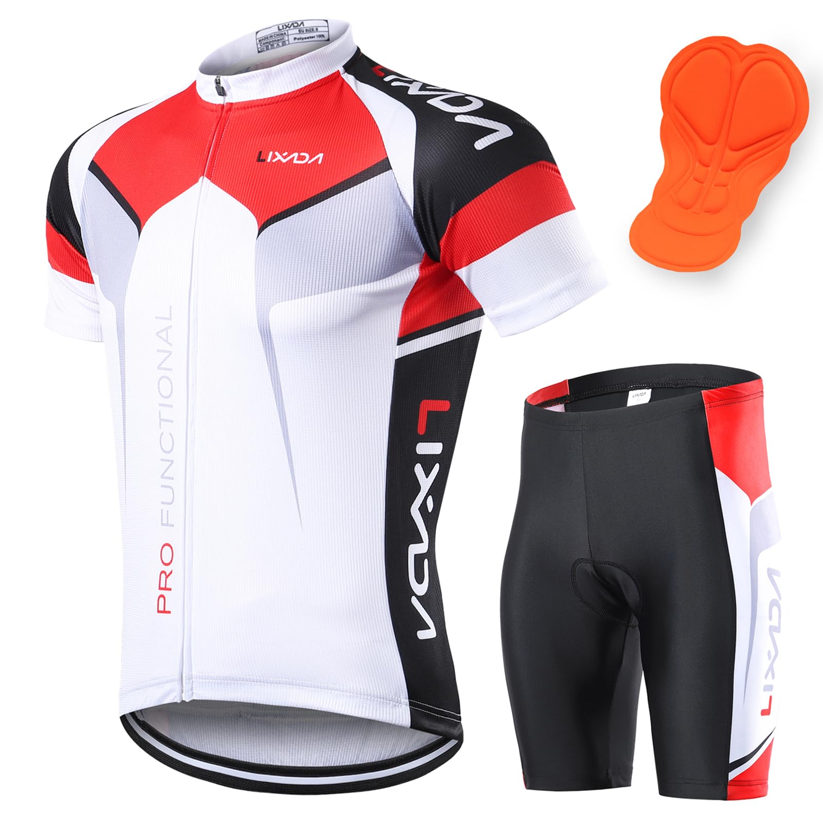 Mens Quick Dry Cycling Jersey and Padded Shorts Set
