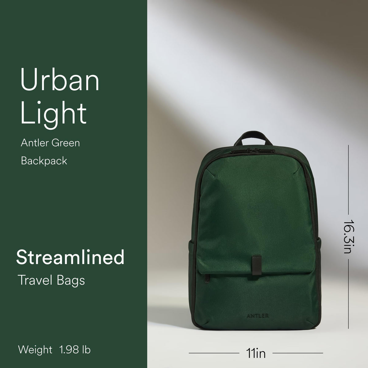 Lightweight Urban Backpack with Laptop Pocket and Suitcase Sleeve