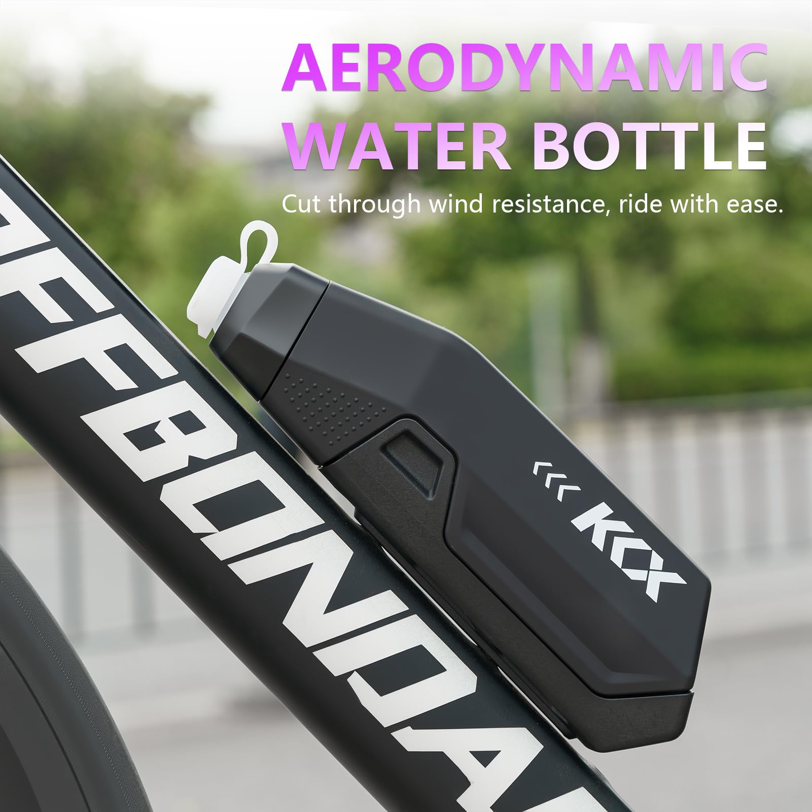 Aerodynamic 610ml BPA Free Road Bike Water Bottle and Cage Set