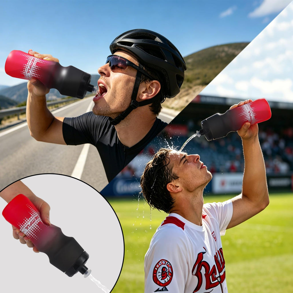 Leakproof 750ml BPA Free Squeeze Bike Water Bottle for Road and MTB