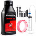 Tubeless Tire Conversion Kit with Sealant Rim Tape Valves and Injector