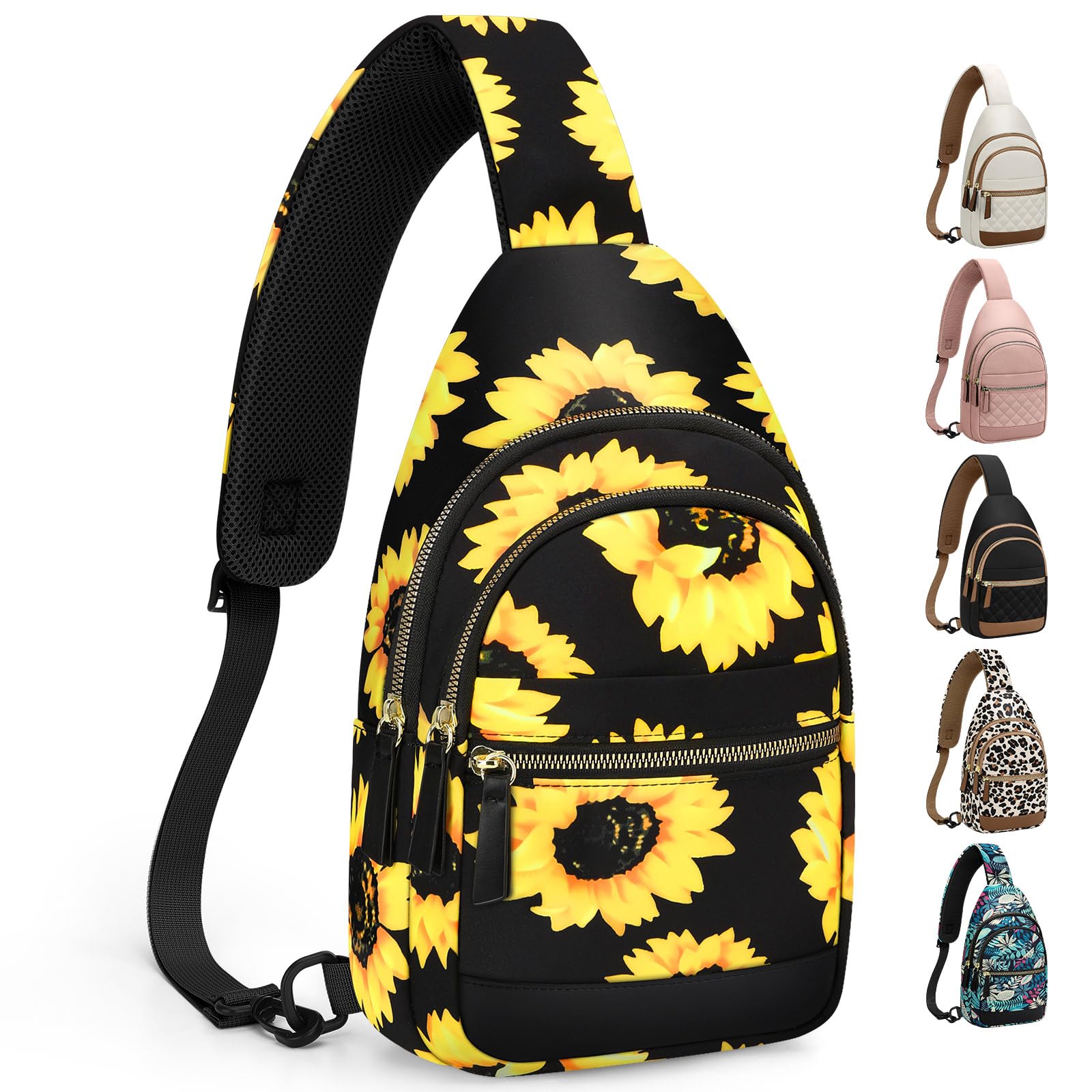 Waterproof Convertible Sling Crossbody Fanny Pack for Women and Men Travel