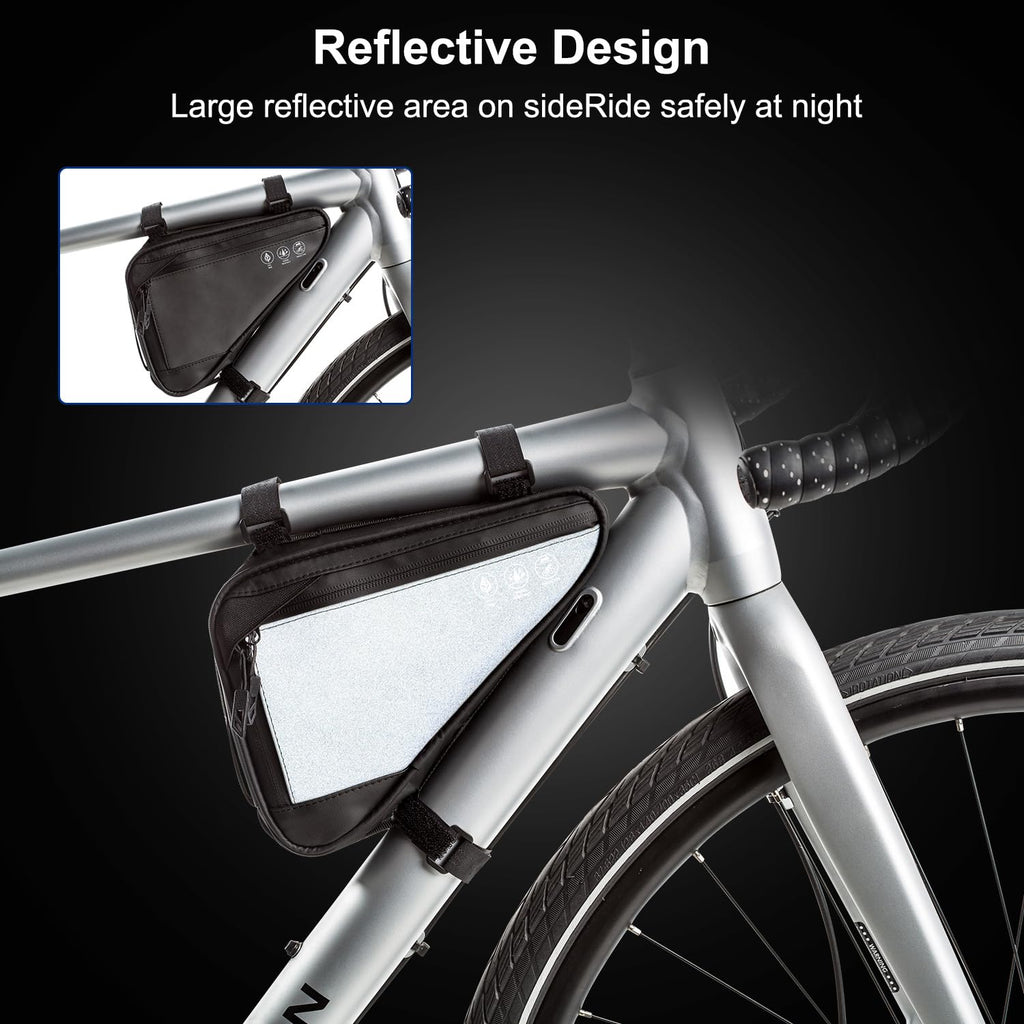 2L Water Resistant Reflective Bike Frame Storage Bag