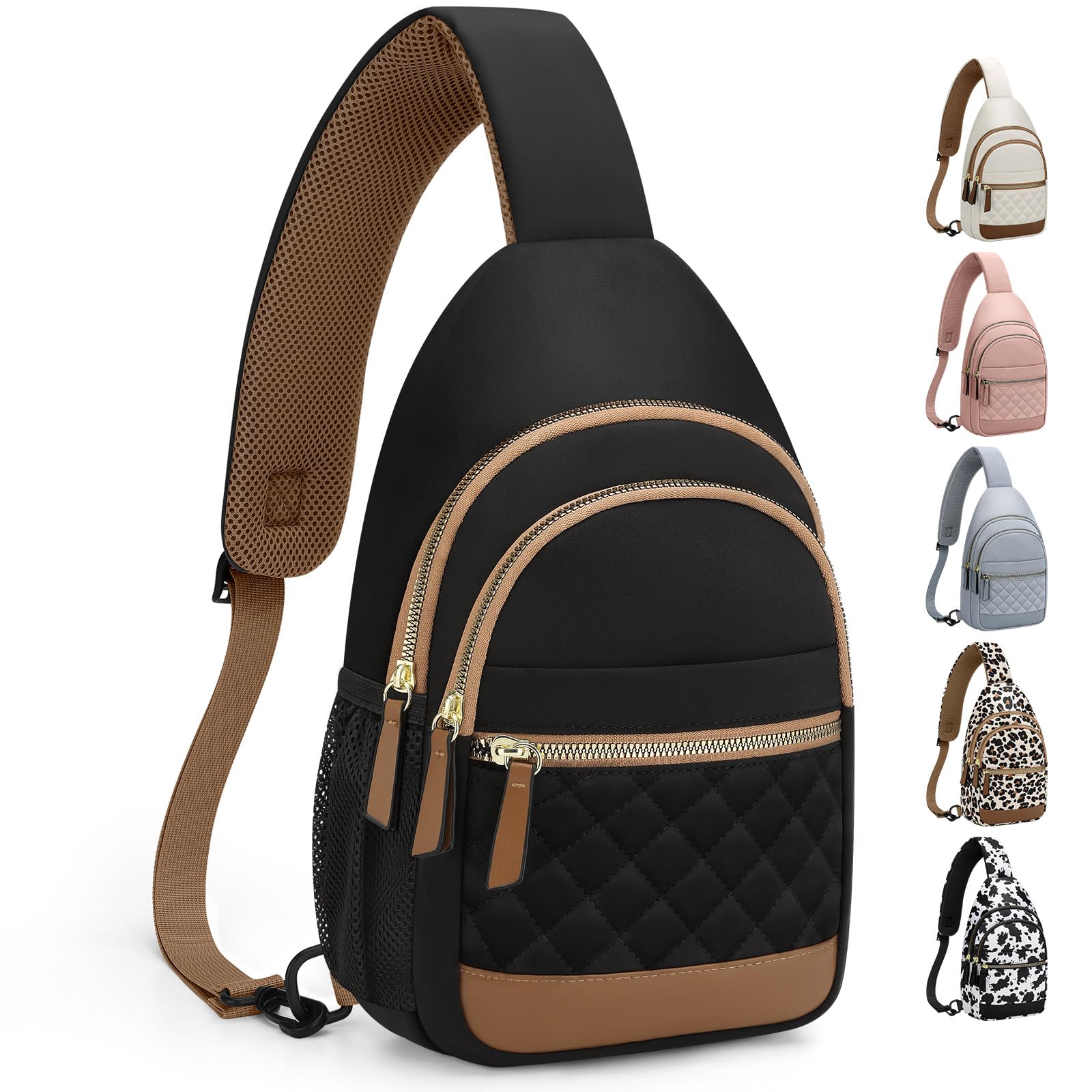 Waterproof Convertible Sling Crossbody Fanny Pack for Women and Men Travel