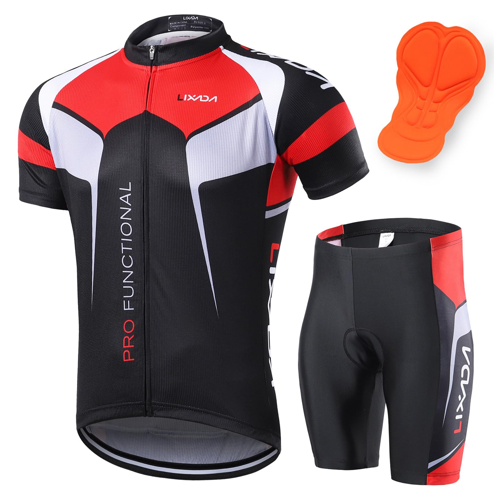 Mens Quick Dry Cycling Jersey and Padded Shorts Set